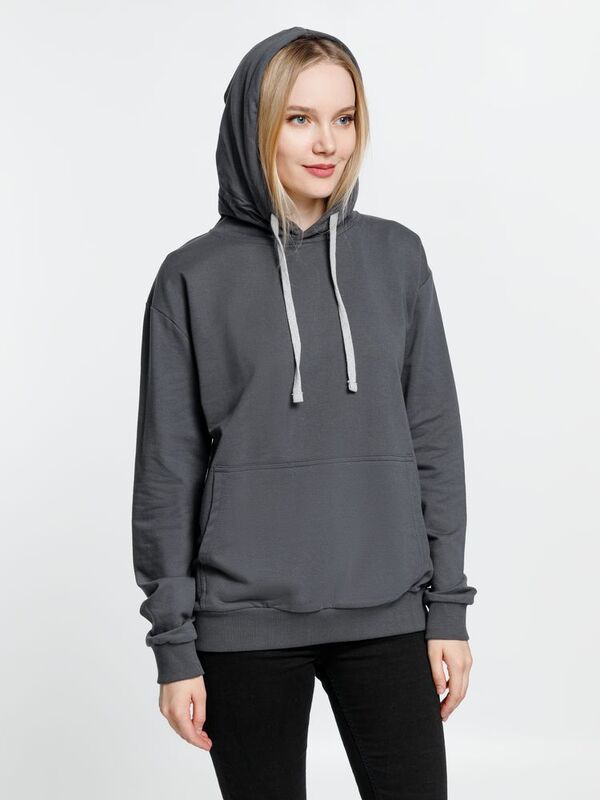Толстовка с капюшоном Kirenga, темно-серая (графит) арт.6894.10