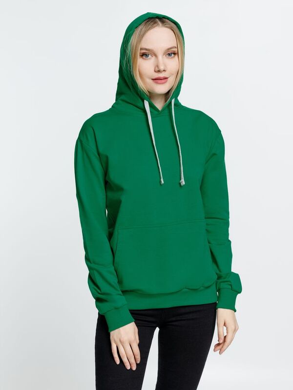 Толстовка с капюшоном Kirenga, зеленая арт.6894.92