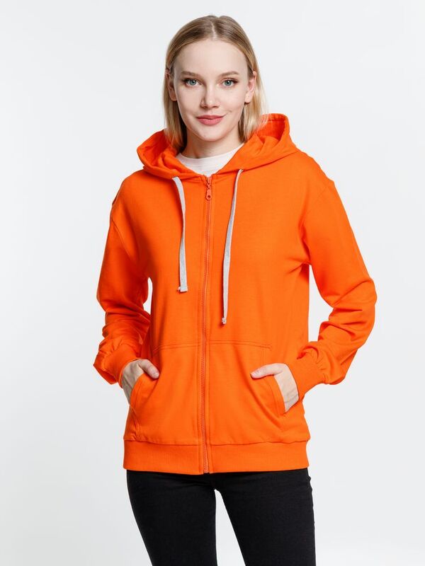 Толстовка на молнии с капюшоном Siverga, оранжевая арт.6895.20