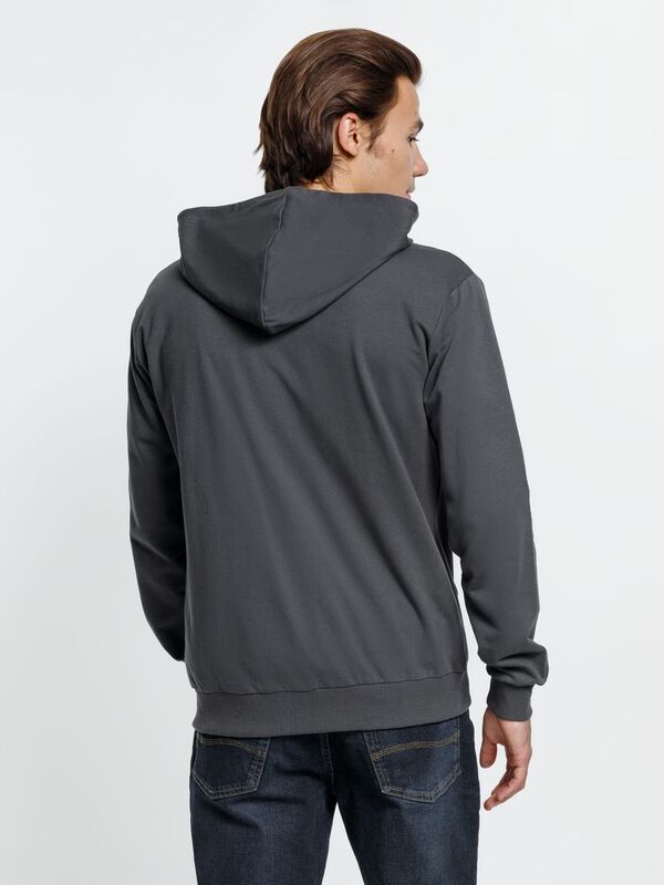 Толстовка на молнии с капюшоном Siverga, темно-серая (графит) арт.6895.10
