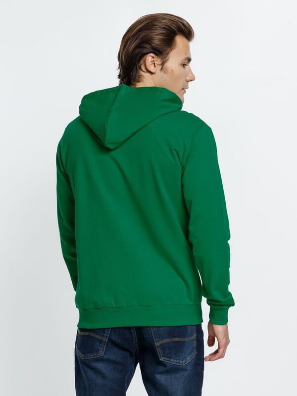 Толстовка на молнии с капюшоном Siverga, зеленая арт.6895.92