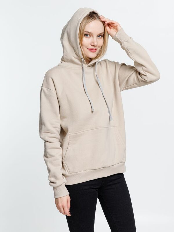 Толстовка с капюшоном Kirenga Heavy, бежевая арт.6926.12