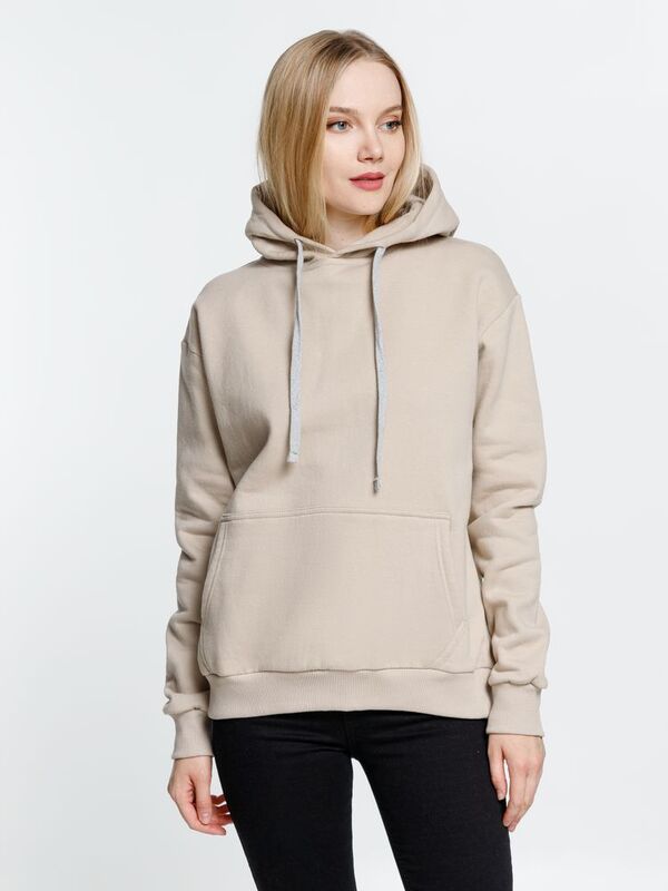 Толстовка с капюшоном Kirenga Heavy, бежевая арт.6926.12