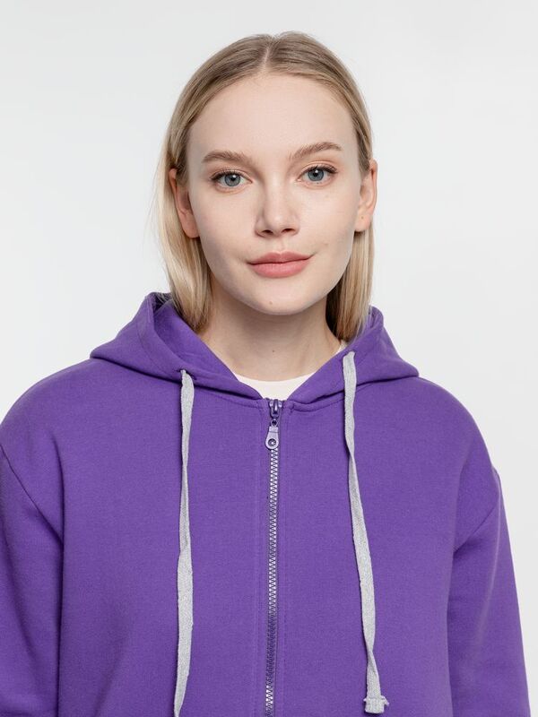 Толстовка на молнии с капюшоном Siverga Heavy, фиолетовая арт.6927.78