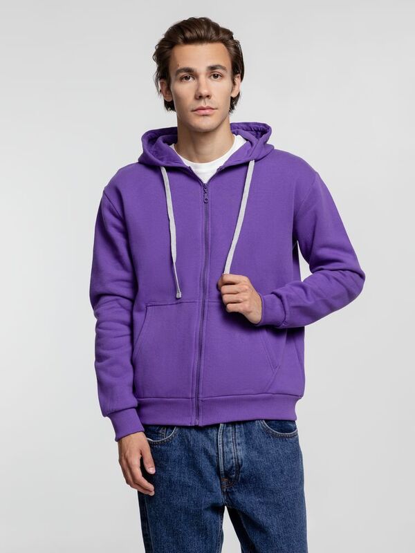 Толстовка на молнии с капюшоном Siverga Heavy, фиолетовая арт.6927.78
