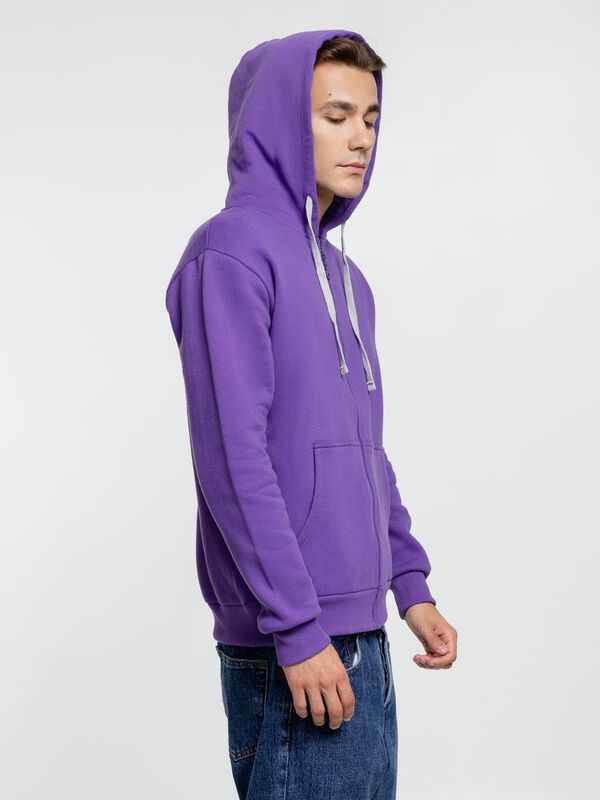 Толстовка на молнии с капюшоном Siverga Heavy, фиолетовая арт.6927.78