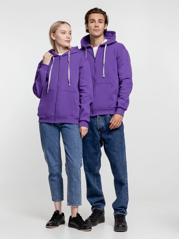 Толстовка на молнии с капюшоном Siverga Heavy, фиолетовая арт.6927.78