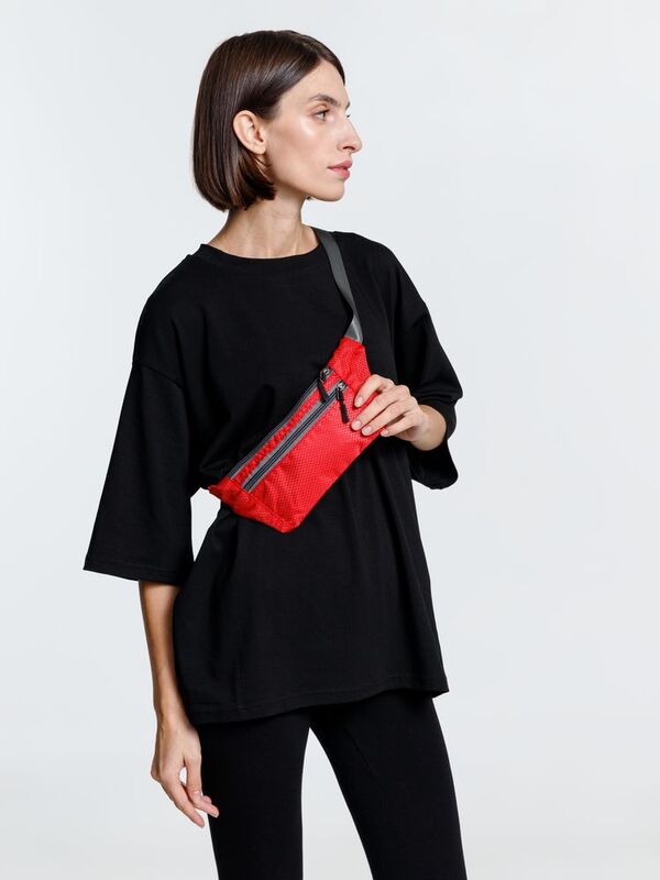 Спортивная поясная сумка Run for Fun, красная арт.15400.50