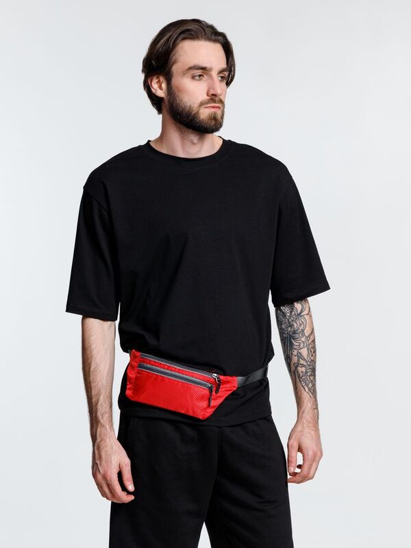 Спортивная поясная сумка Run for Fun, красная арт.15400.50