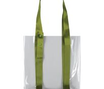 Шопер Clear Fest, прозрачный с зелеными ручками арт.15365.90