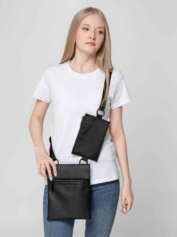 Сумка через плечо ringLink с отстегивающимся органайзером, черная арт.15370.30