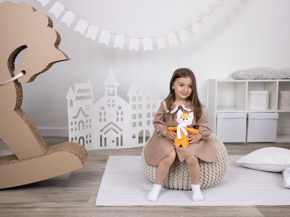 Мягкая игрушка Beastie Toys, лисенок с белым шарфом арт.22414.01