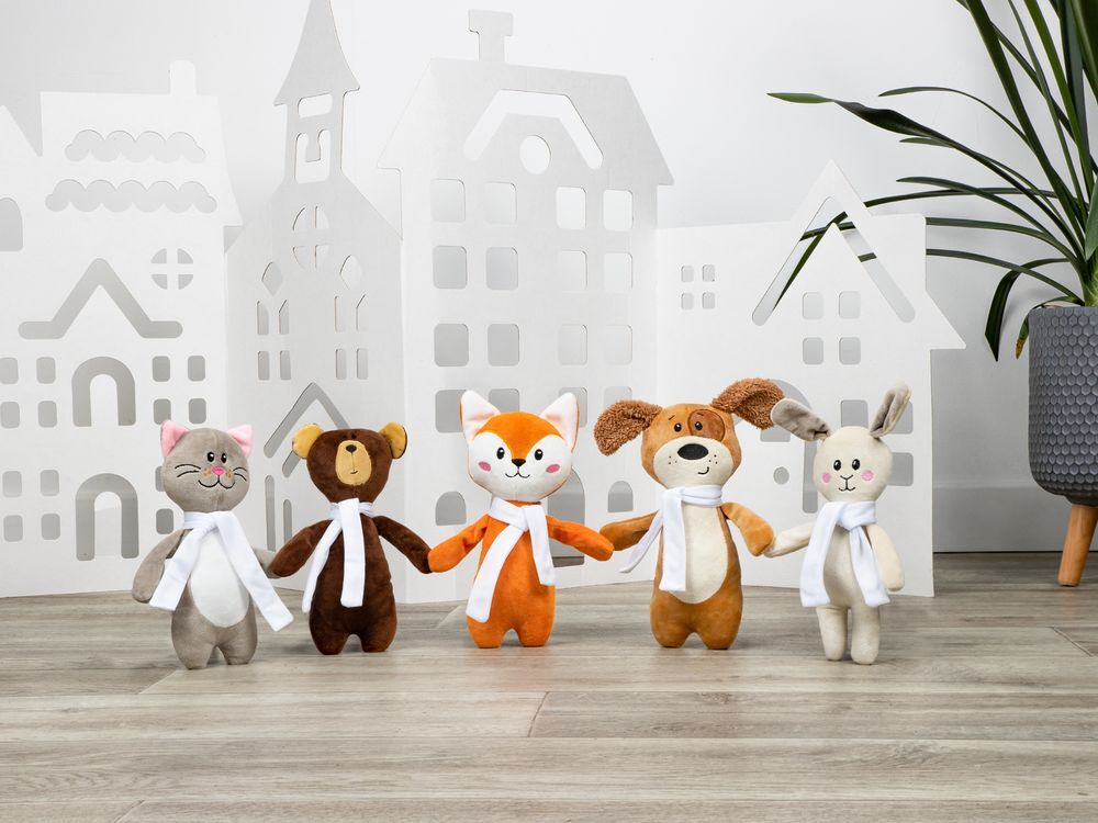 Мягкая игрушка Beastie Toys, лисенок с белым шарфом арт.22414.01