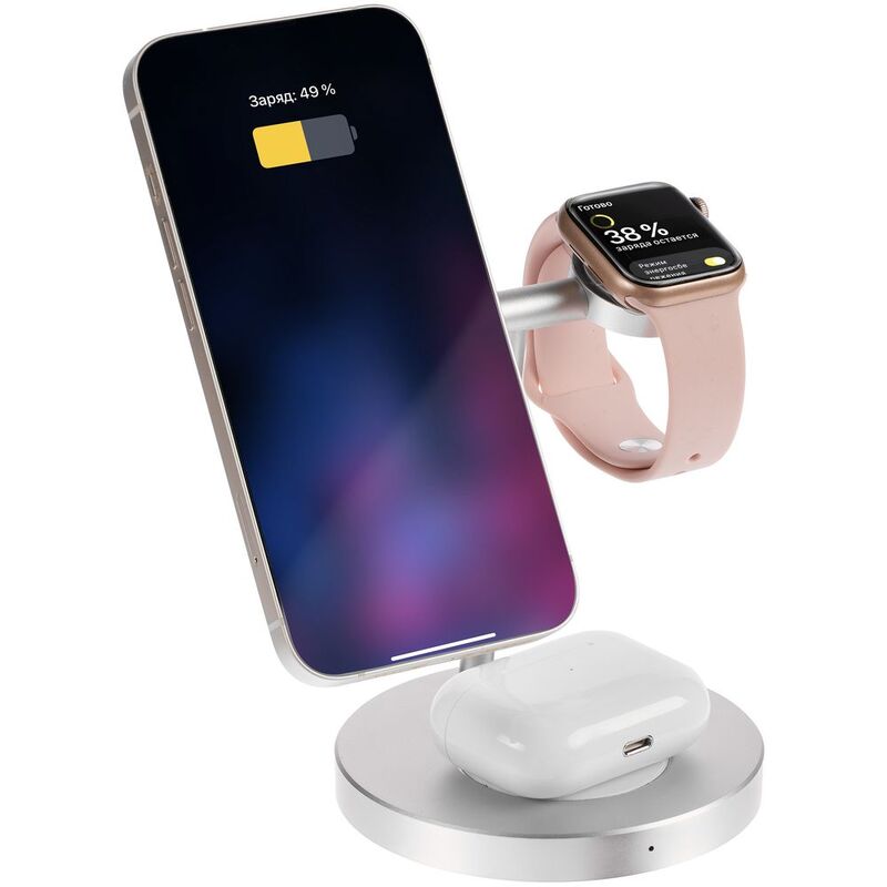 Зарядная станция Orbis, серебристая арт.24307.10