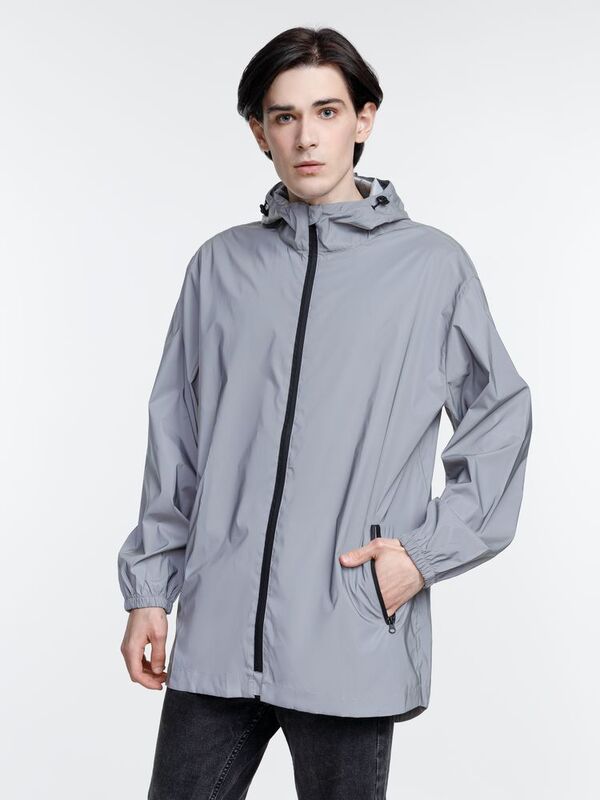Парка Manifest из светоотражающей ткани, серая арт.16269.11