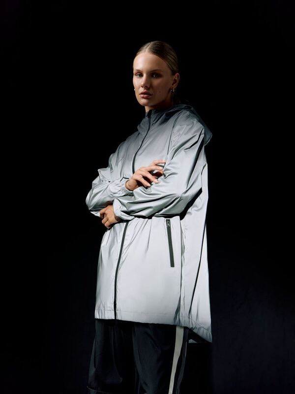 Парка Manifest из светоотражающей ткани, серая арт.16269.11
