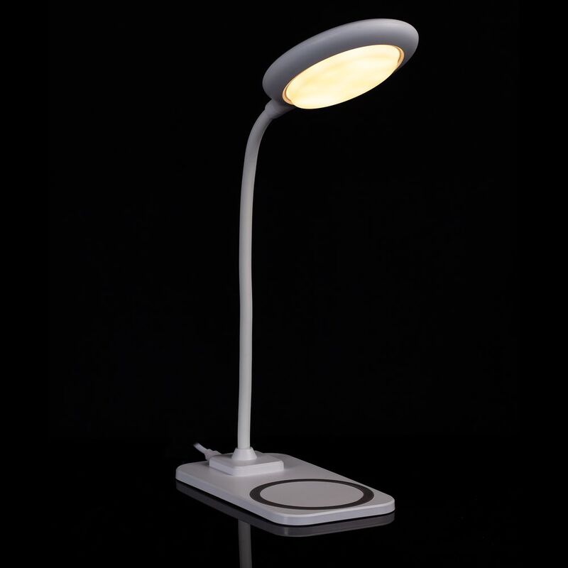 Настольная лампа с беспроводной зарядкой Modicum, белая арт.15839.60