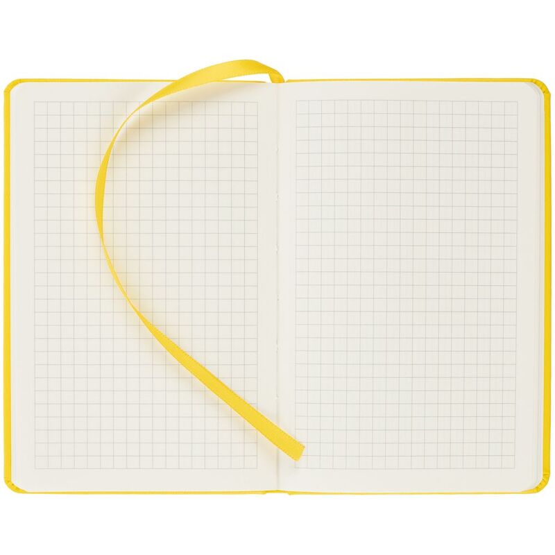 Блокнот Cluster Mini в клетку, желтый арт.15209.80