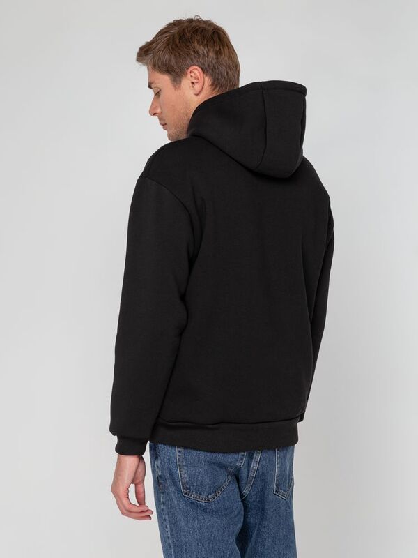 Худи унисекс оверсайз Full Swing, черное арт.15541.30