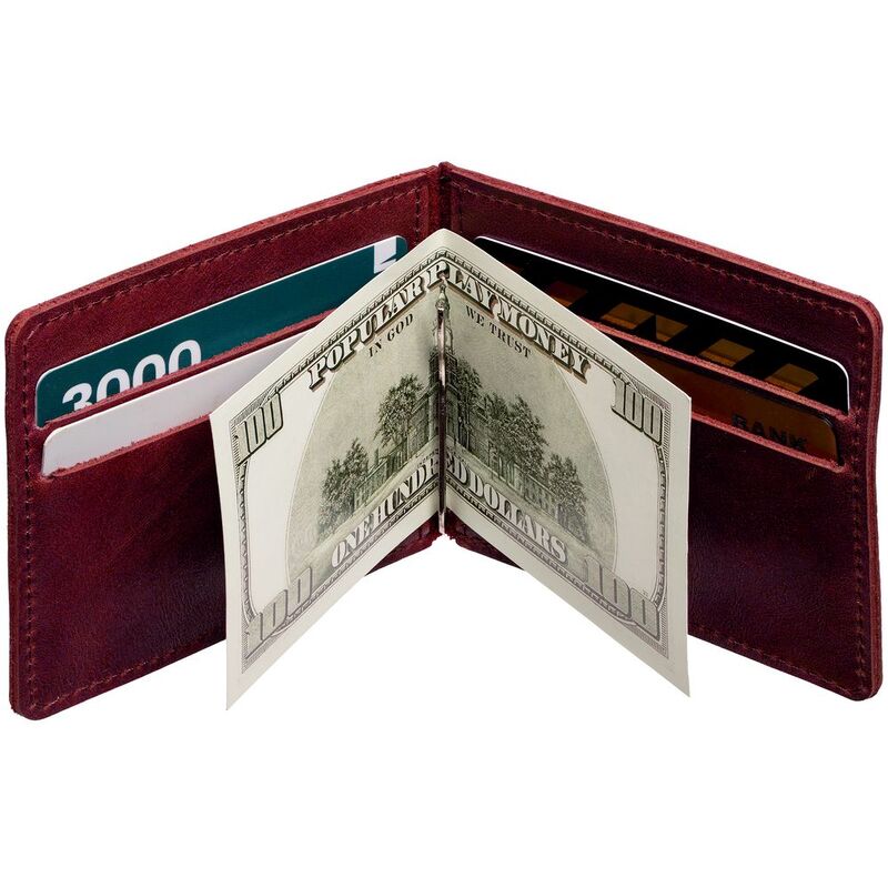 Зажим для купюр Apache, темно-красный арт.3436.05