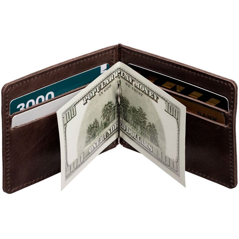 Зажим для купюр Apache, темно-коричневый арт.3436.51