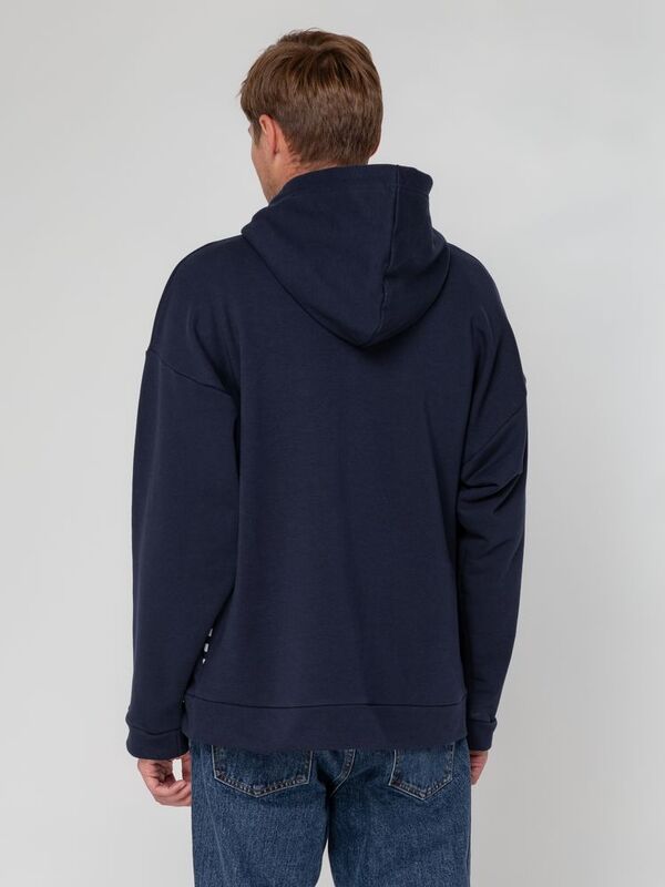 Худи унисекс оверсайз Seamark, темно-синее арт.15716.44