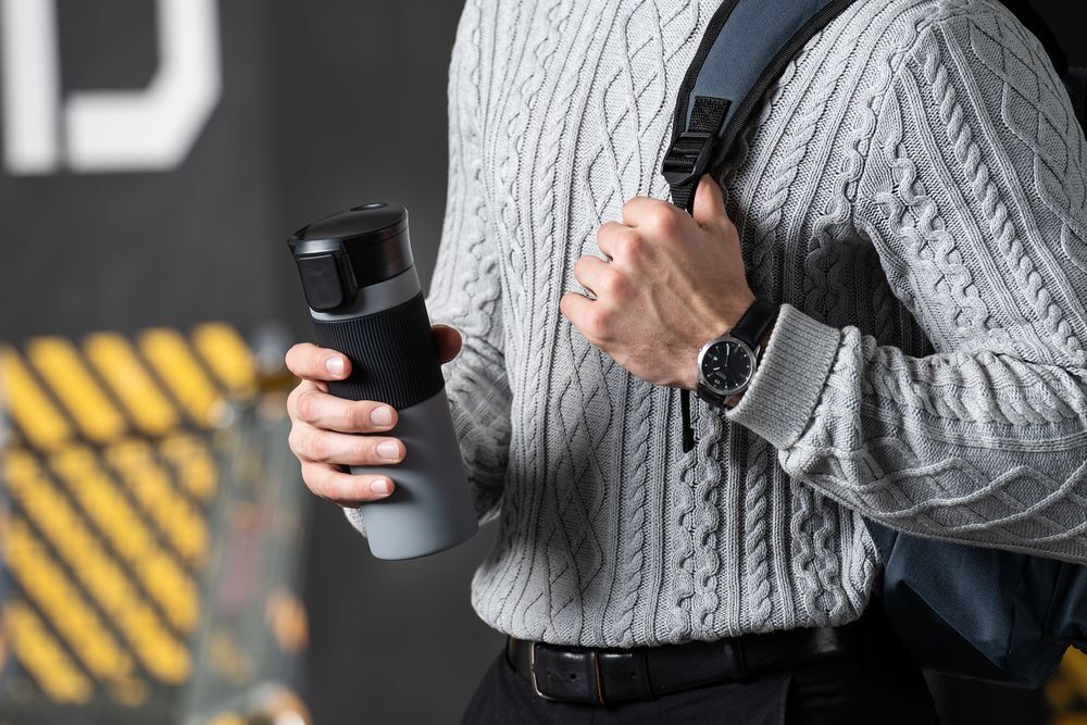 Термостакан Tralee XL, серый арт.15425.11