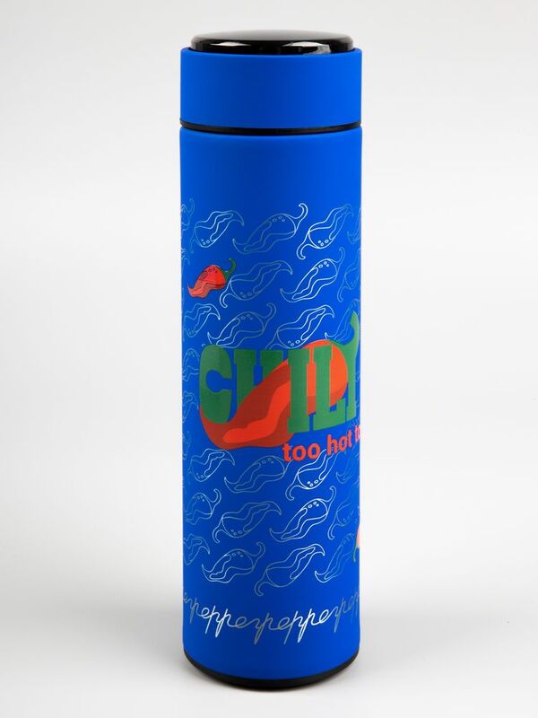 Смарт-бутылка с заменяемой батарейкой Long Therm Soft Touch, синяя арт.15717.40