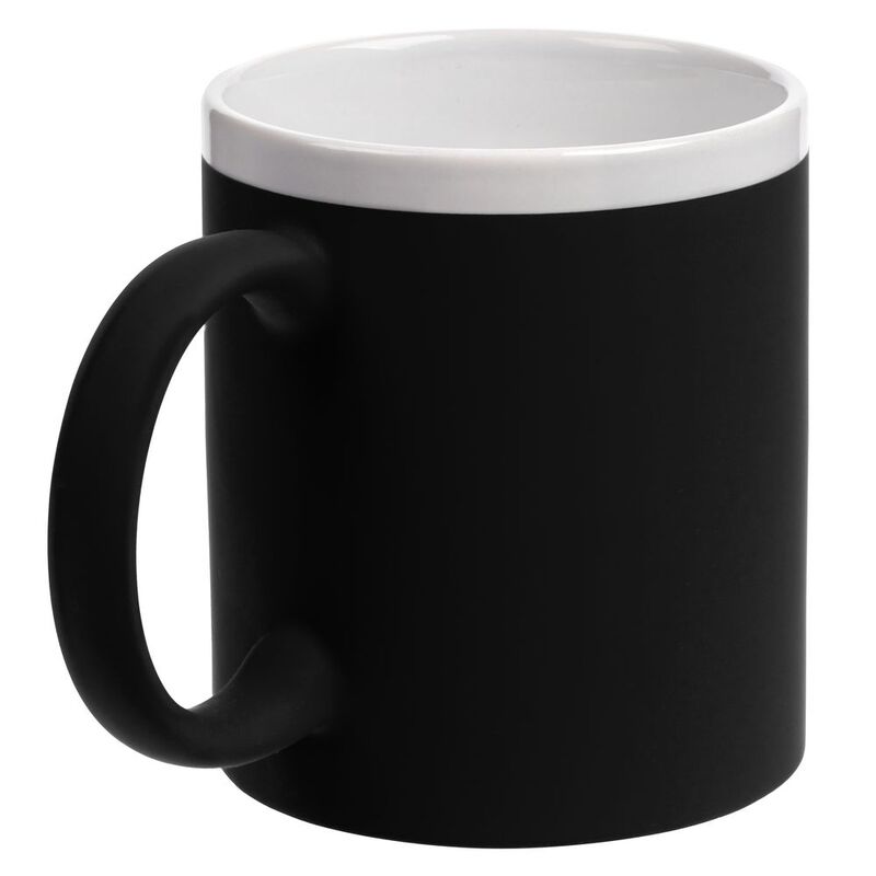 Кружка StopSpot с покрытием софт-тач, черная арт.19003.30