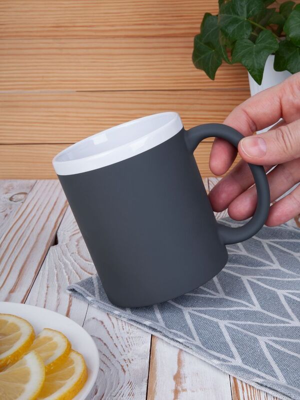 Кружка StopSpot с покрытием софт-тач, серая арт.19003.11