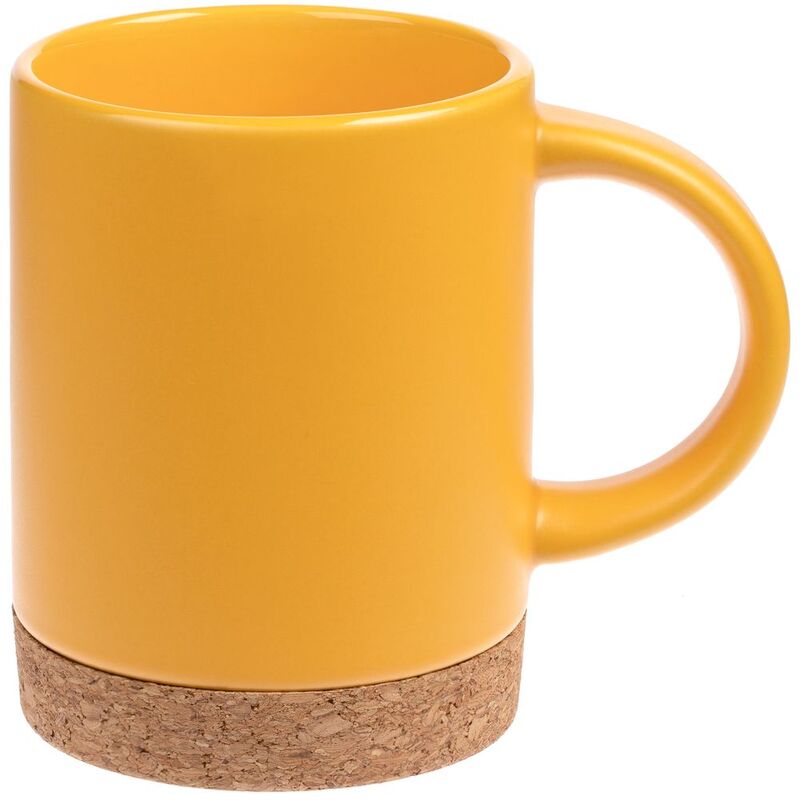Кружка с пробковой подставкой Corky, желтая арт.12894.80