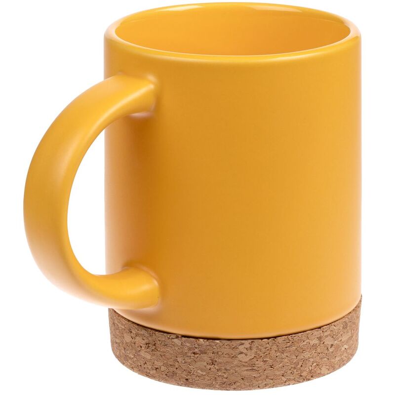Кружка с пробковой подставкой Corky, желтая арт.12894.80
