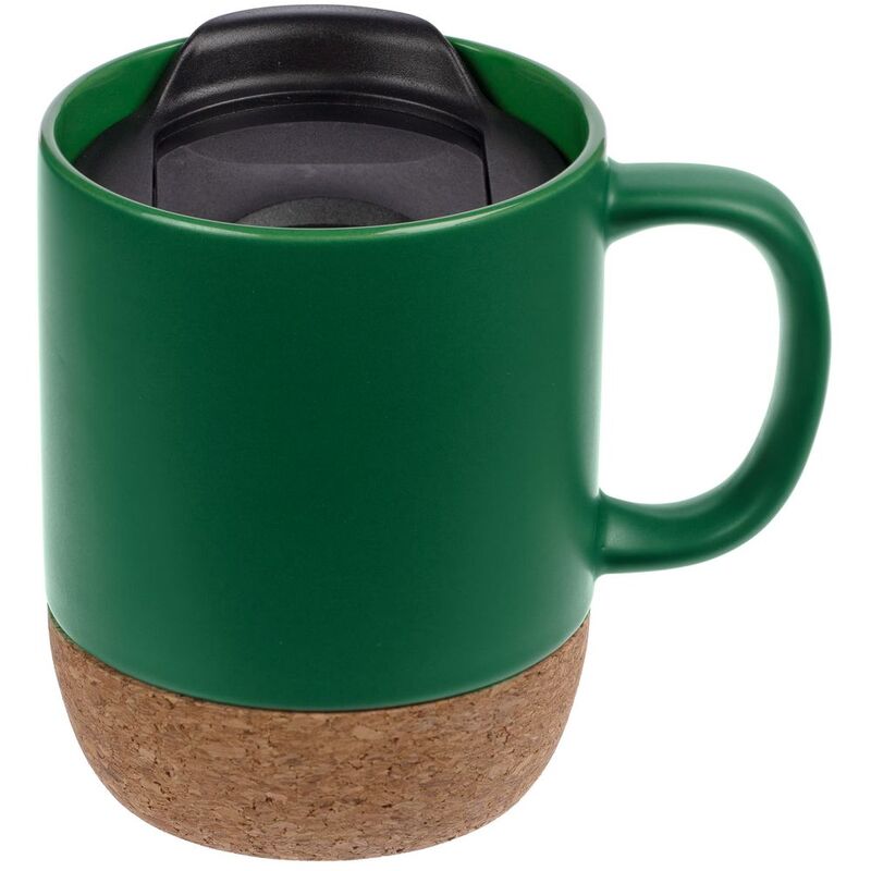Кружка с пробковой подставкой Corky Walk, зеленая арт.12893.90