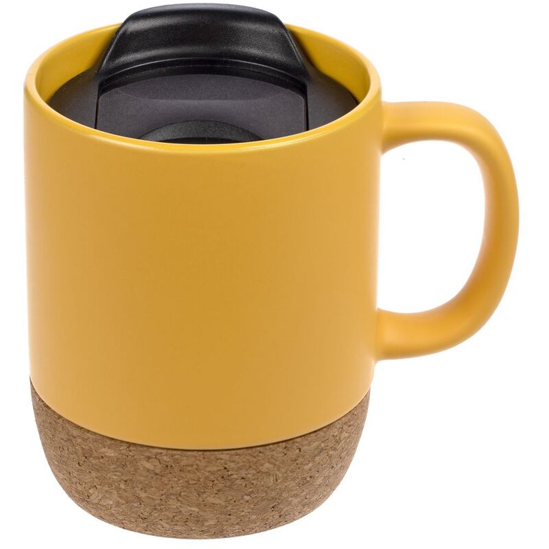 Кружка с пробковой подставкой Corky Walk, желтая арт.12893.80