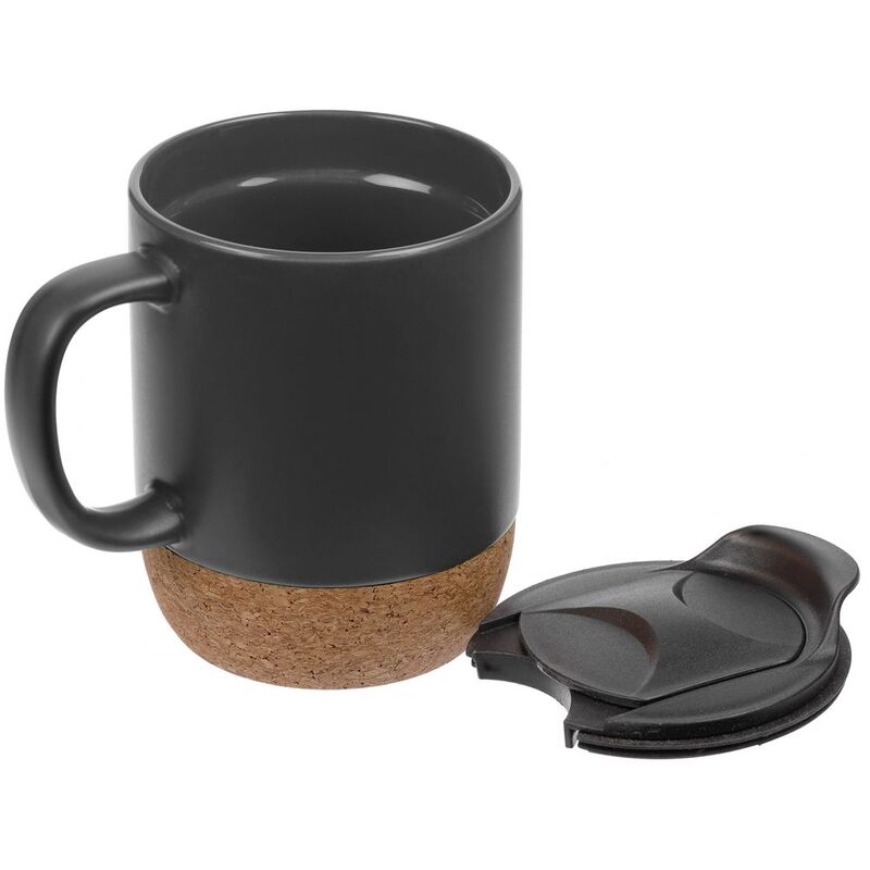 Кружка с пробковой подставкой Corky Walk, серая арт.12893.11