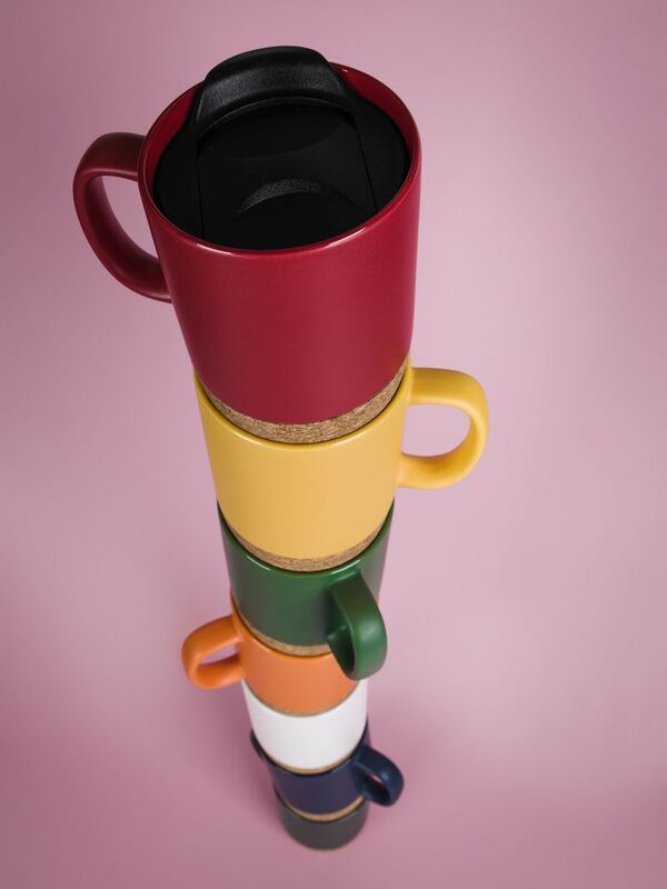 Кружка с пробковой подставкой Corky Walk, серая арт.12893.11