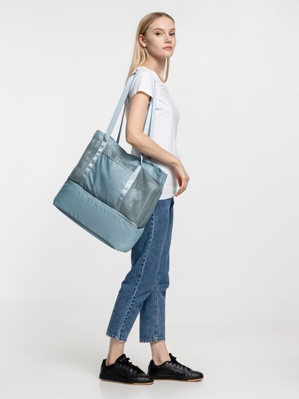 Шопер с термоотделением Verkko, серо-голубой арт.15463.13