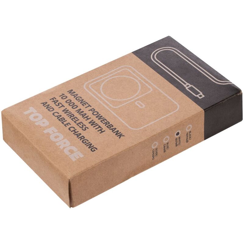Магнитный беспроводной аккумулятор Top Force, 10 000 мАч, черный арт.23103.30