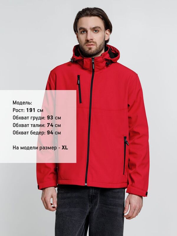Куртка софтшелл мужская Zagreb, красная арт.16271.50