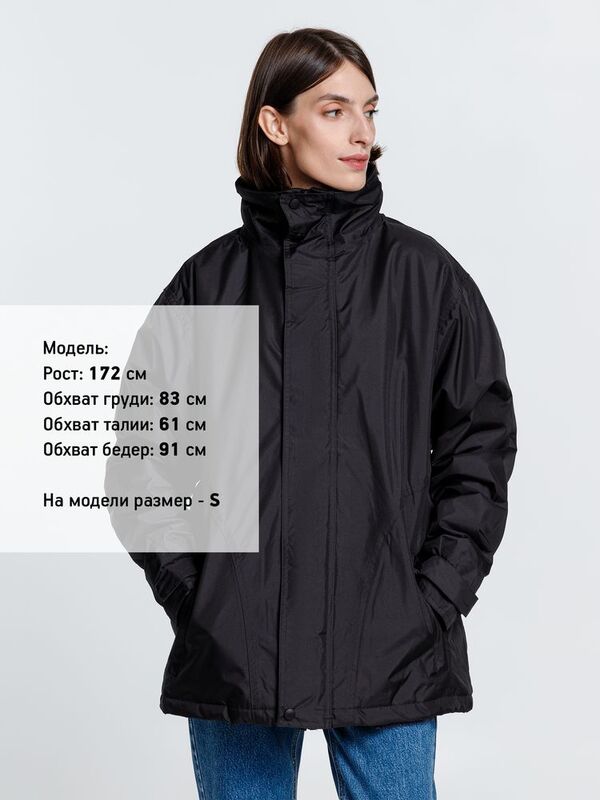 Парка унисекс Liubliana, черная арт.16273.30