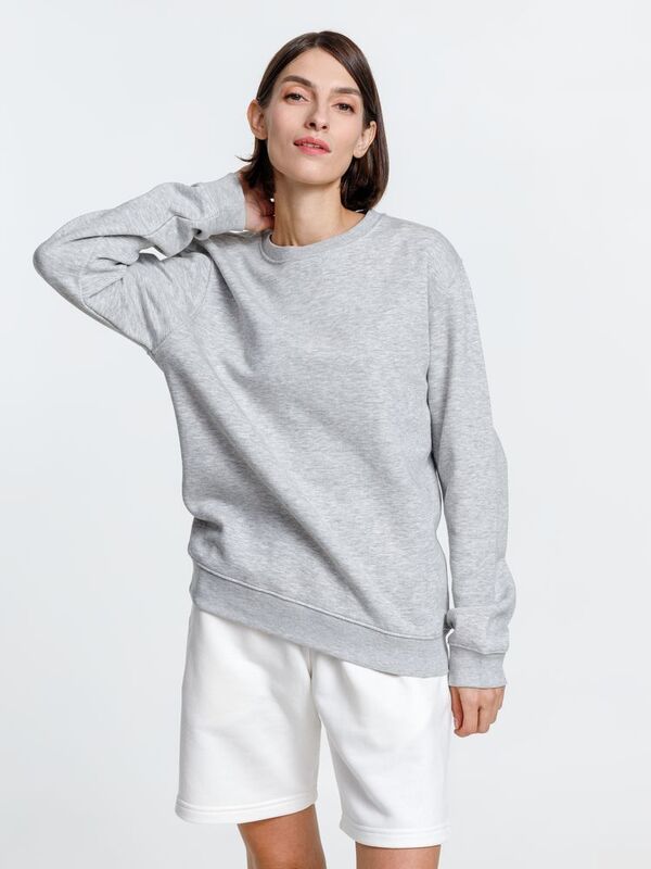 Свитшот унисекс Delta, серый меланж арт.16275.11