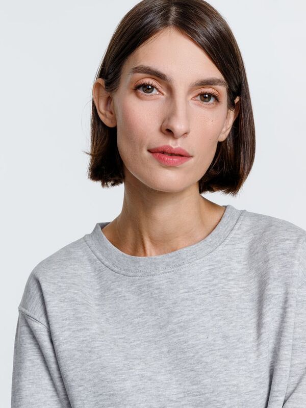 Свитшот унисекс Delta, серый меланж арт.16275.11