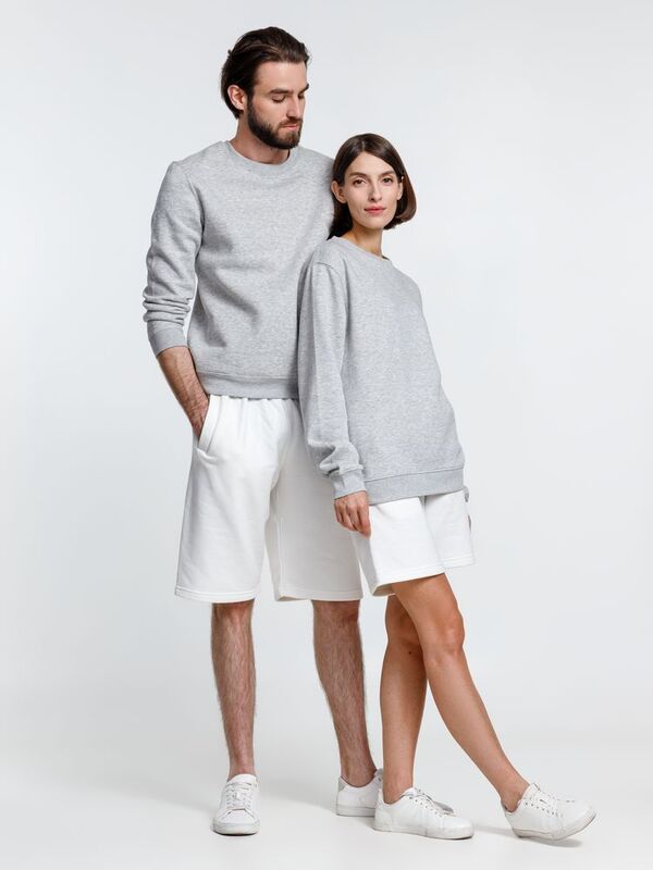 Свитшот унисекс Delta, серый меланж арт.16275.11