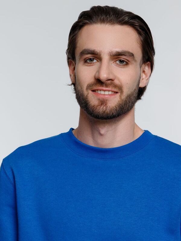 Свитшот унисекс Delta, ярко-синий арт.16275.44