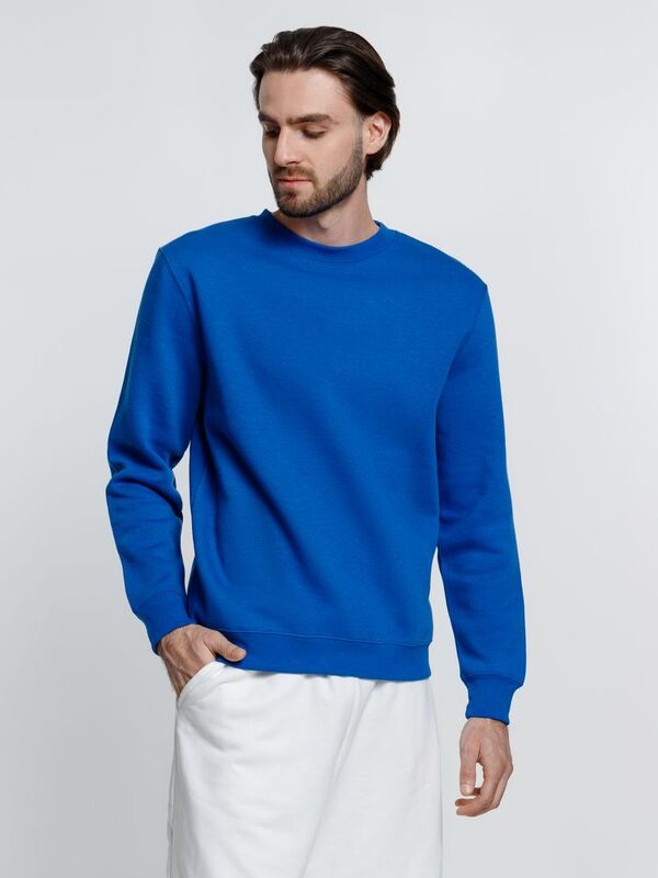 Свитшот унисекс Delta, ярко-синий арт.16275.44