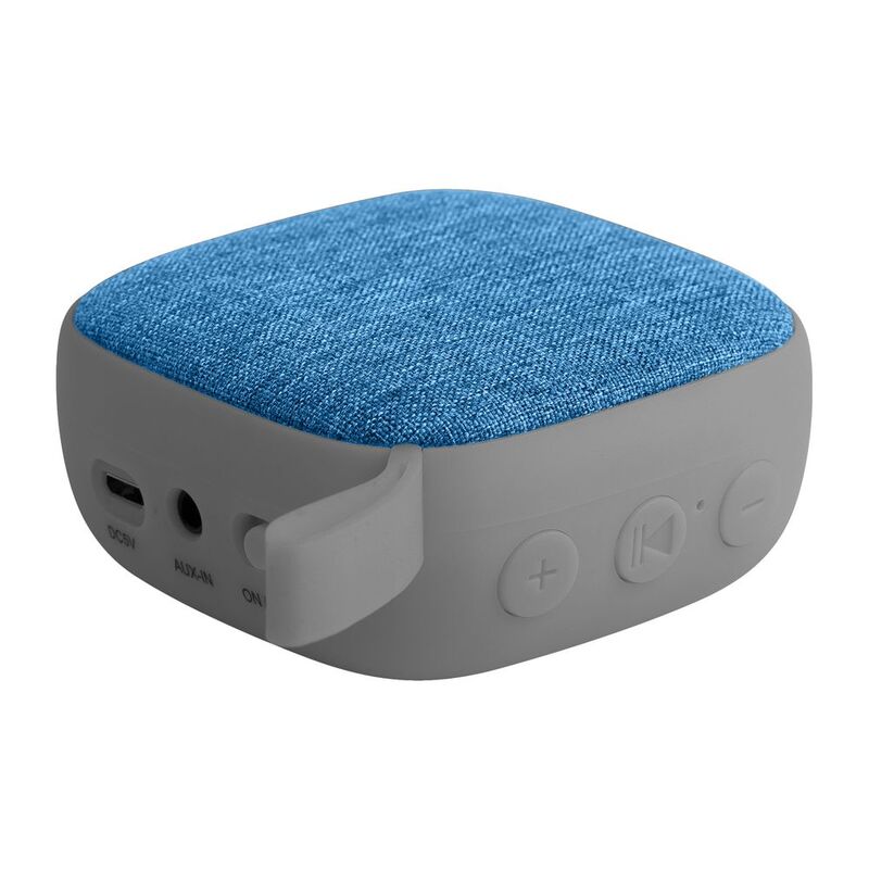 Беспроводная колонка Chubby, серая с голубым арт.7557.14