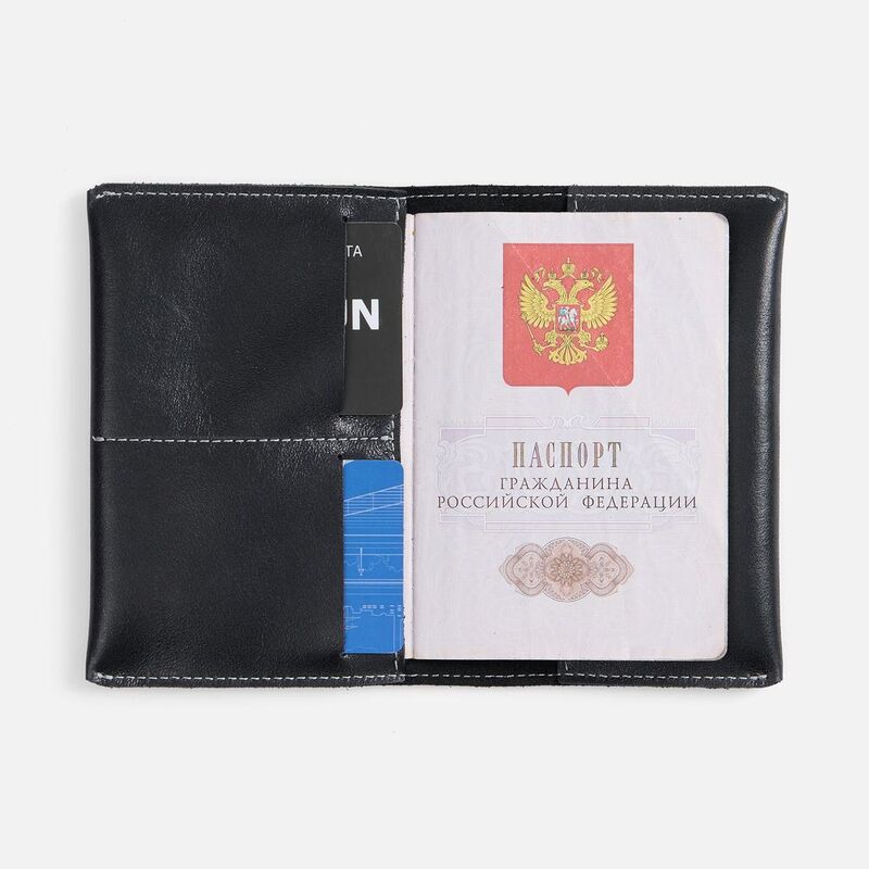 Обложка для паспорта Apache, ver.2, черная арт.23437.30