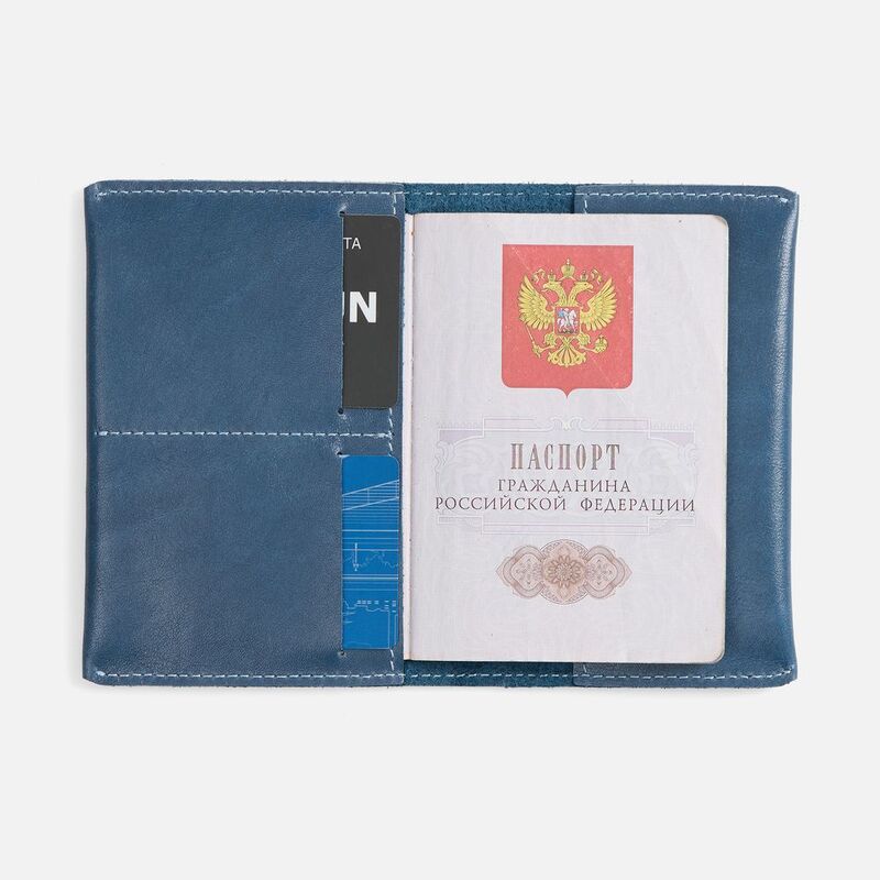 Обложка для паспорта Apache, ver.2, синяя арт.23437.40