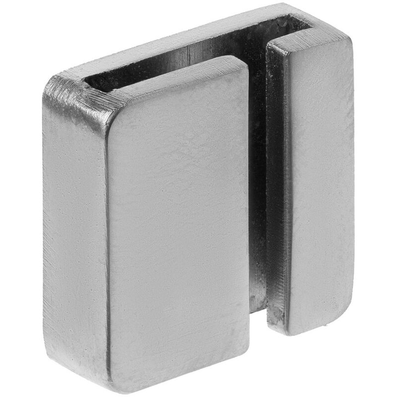 Квадратный шильдик на резинку Epoxi, матовый серебристый арт.16251.10