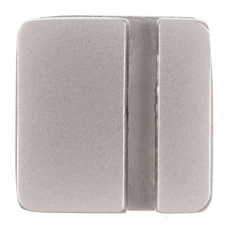 Квадратный шильдик на резинку Epoxi, матовый серебристый арт.16251.10